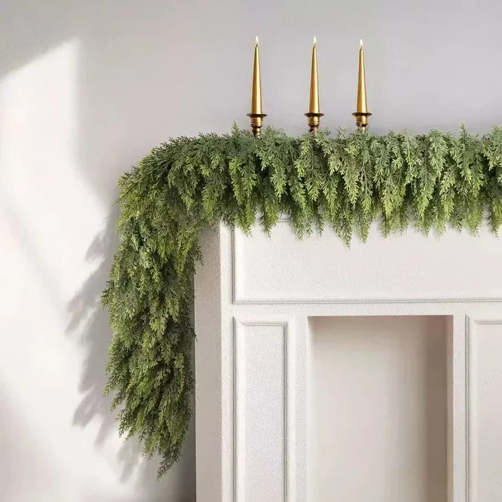 🏆 60,000+ Sold - 💥 Pre-lit Christmas Cedar Garland