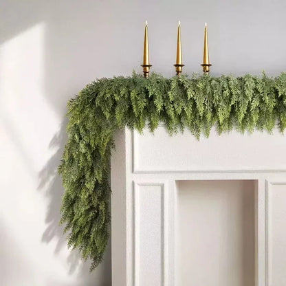 🏆 60,000+ Sold - 💥 Pre-lit Christmas Cedar Garland