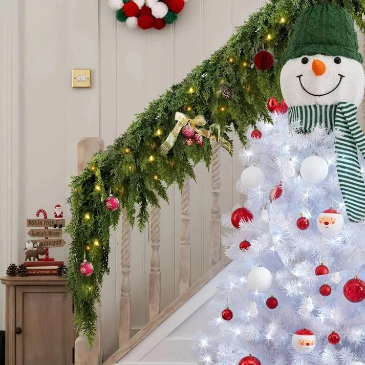 🏆 60,000+ Sold - 💥 Pre-lit Christmas Cedar Garland