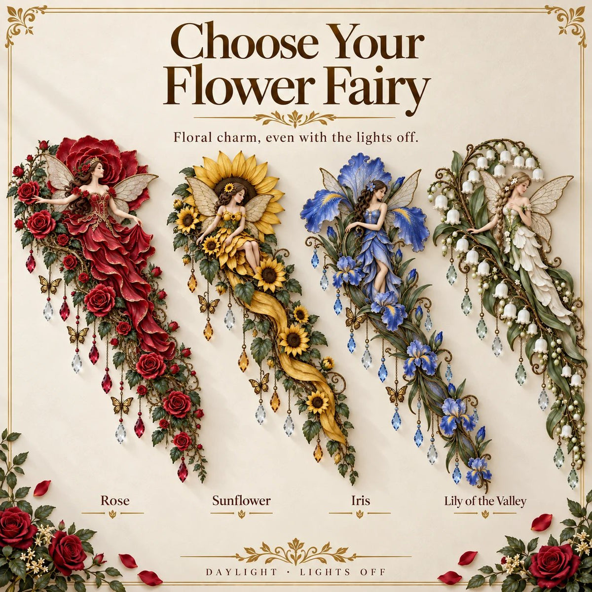 Enchanted Flower Fairy Wall Light