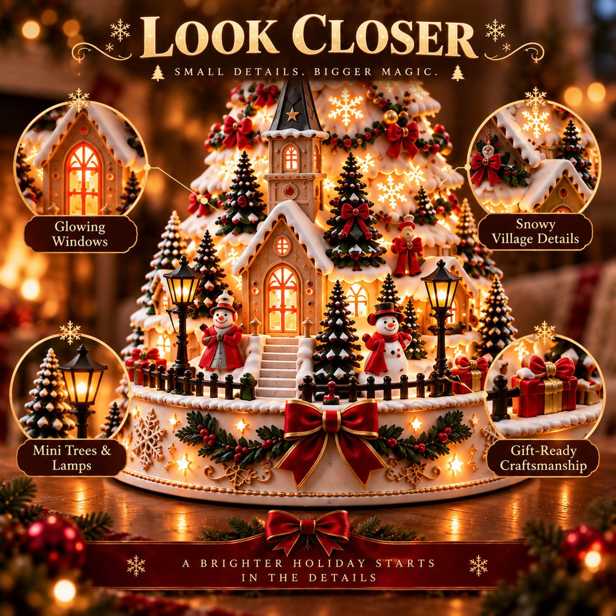 🏆 60,000+ Sold - 🎄MerryRealm Christmas Village Lightscape Tree