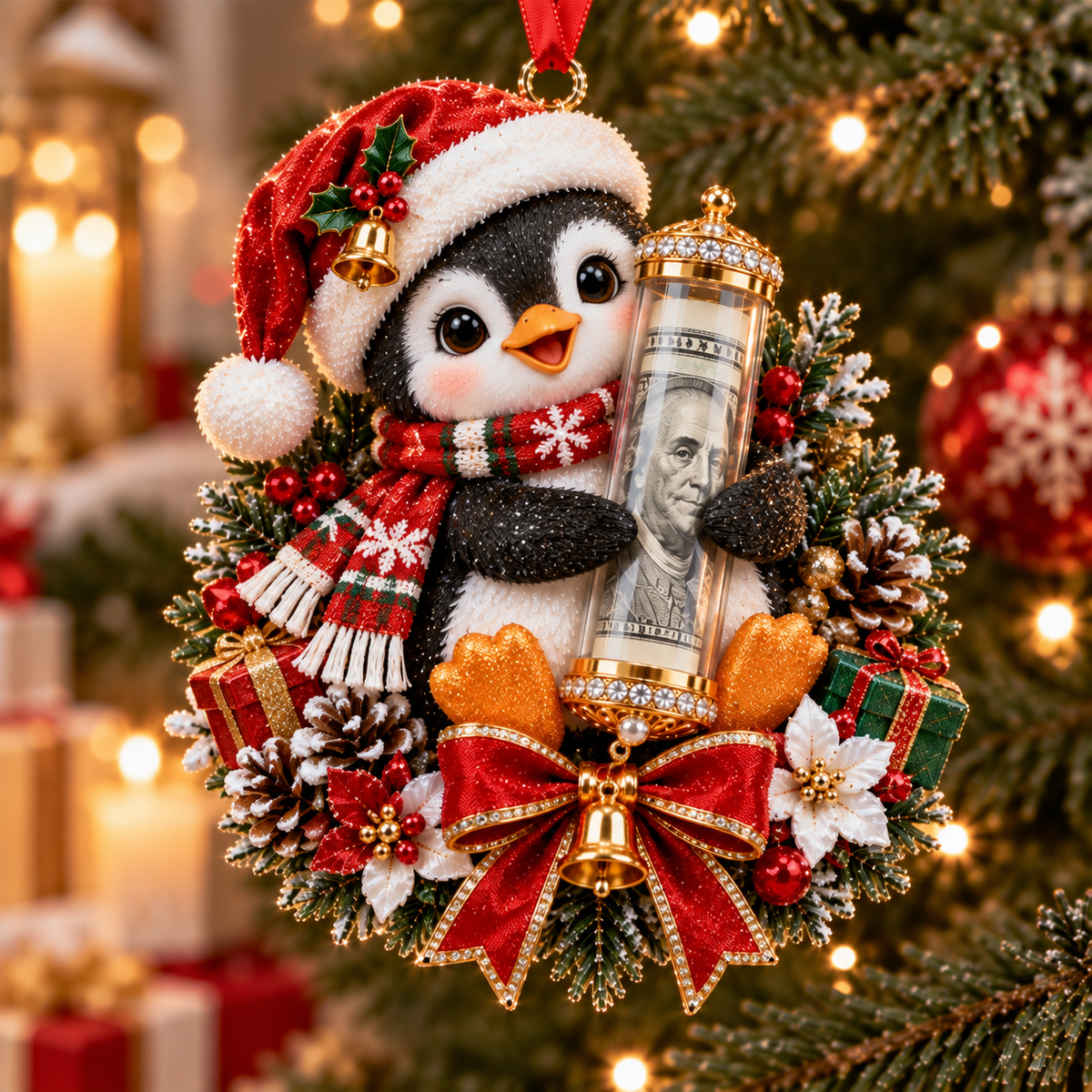 🎄 Christmas Money Surprise Ornament——A Fun Christmas Tree Cash Gift for Kids & Family 🎁💵