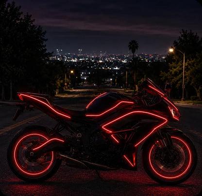 🏍️ Motorcycle RGBIC Glow Kit – 5000+ Colors, Music Sync & App Control