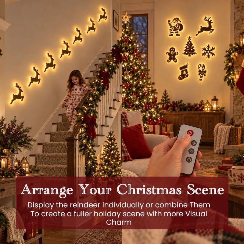 LED Reindeer Wall Decorations
