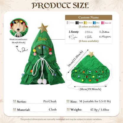 Personalized Christmas Pet Cape