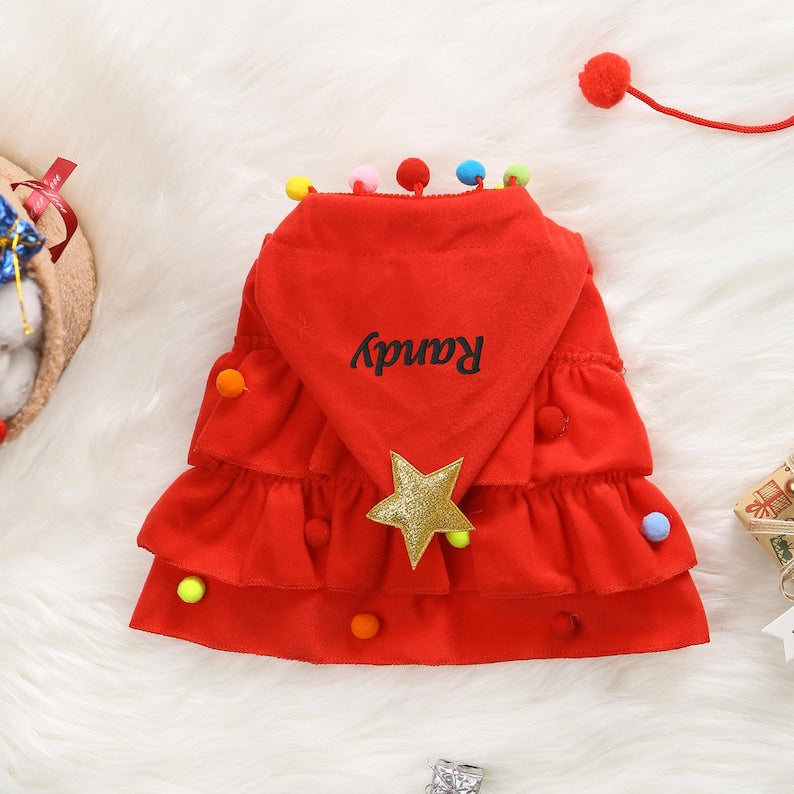 Personalized Christmas Pet Cape
